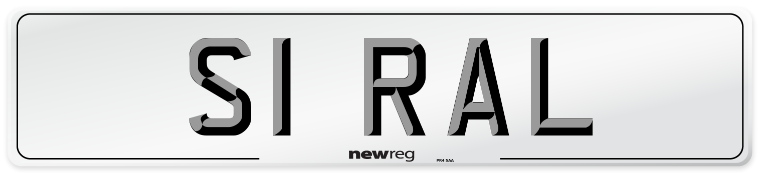 S1 RAL Number Plate from New Reg
